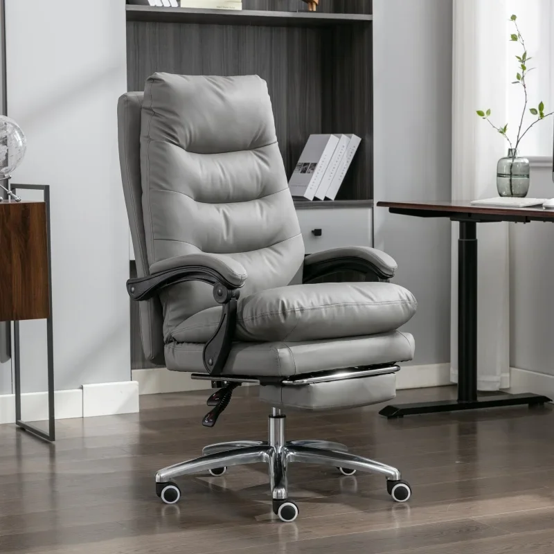 

Gray Armrest Office Chair Modern Footrest Comfy Designer Rolling Gaming Chairs Ergonomic Design Silla De Oficina Furniture