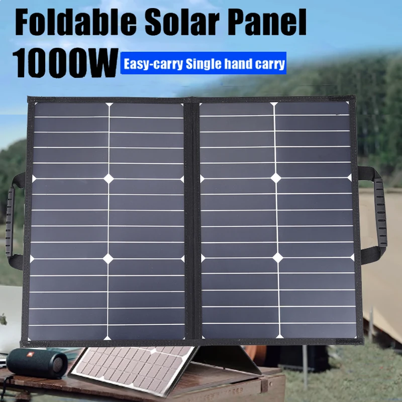 

50W-1000W Solar Panel Outdoor Foldable Solar Power Station Portable Generator Charger 18V for Phone RV Car Boat Caravan Camp