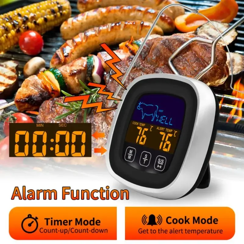 Kitchen Electric Food Thermometer Digital Kitchen Cooking Food Meat Thermometer With Probe For BBQ Smoker Grill Oven