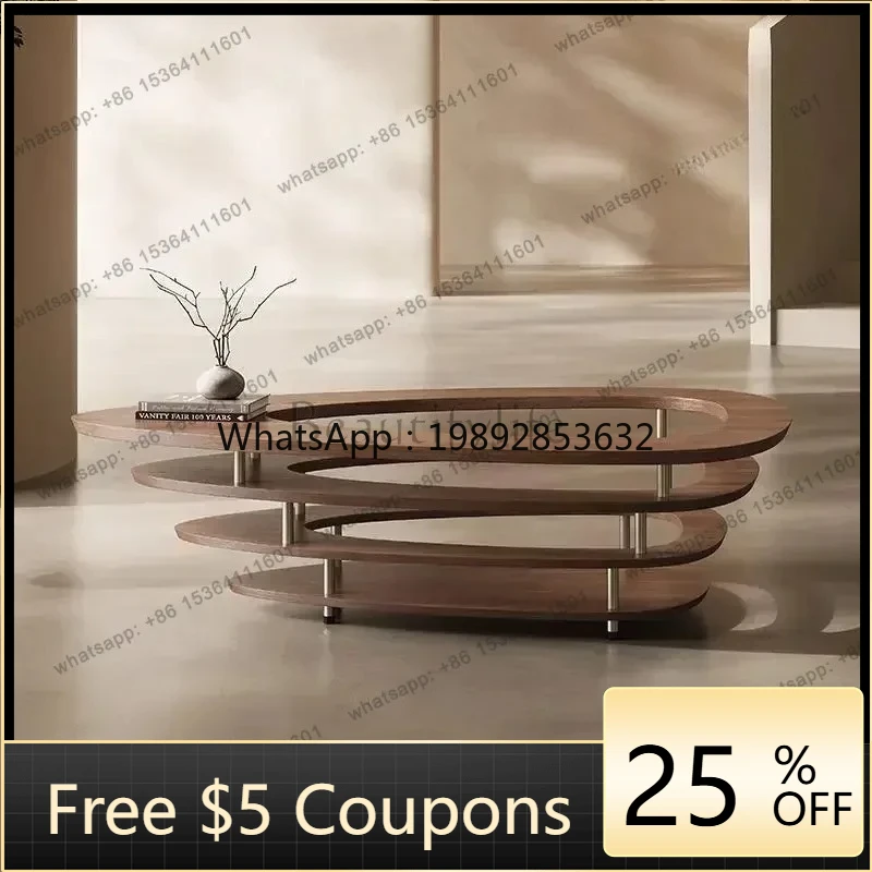

W1 Italian Minimalist Special-shaped Coffee Table Medium And Ancient Style Creative Light Luxury High-end Living Room Simple