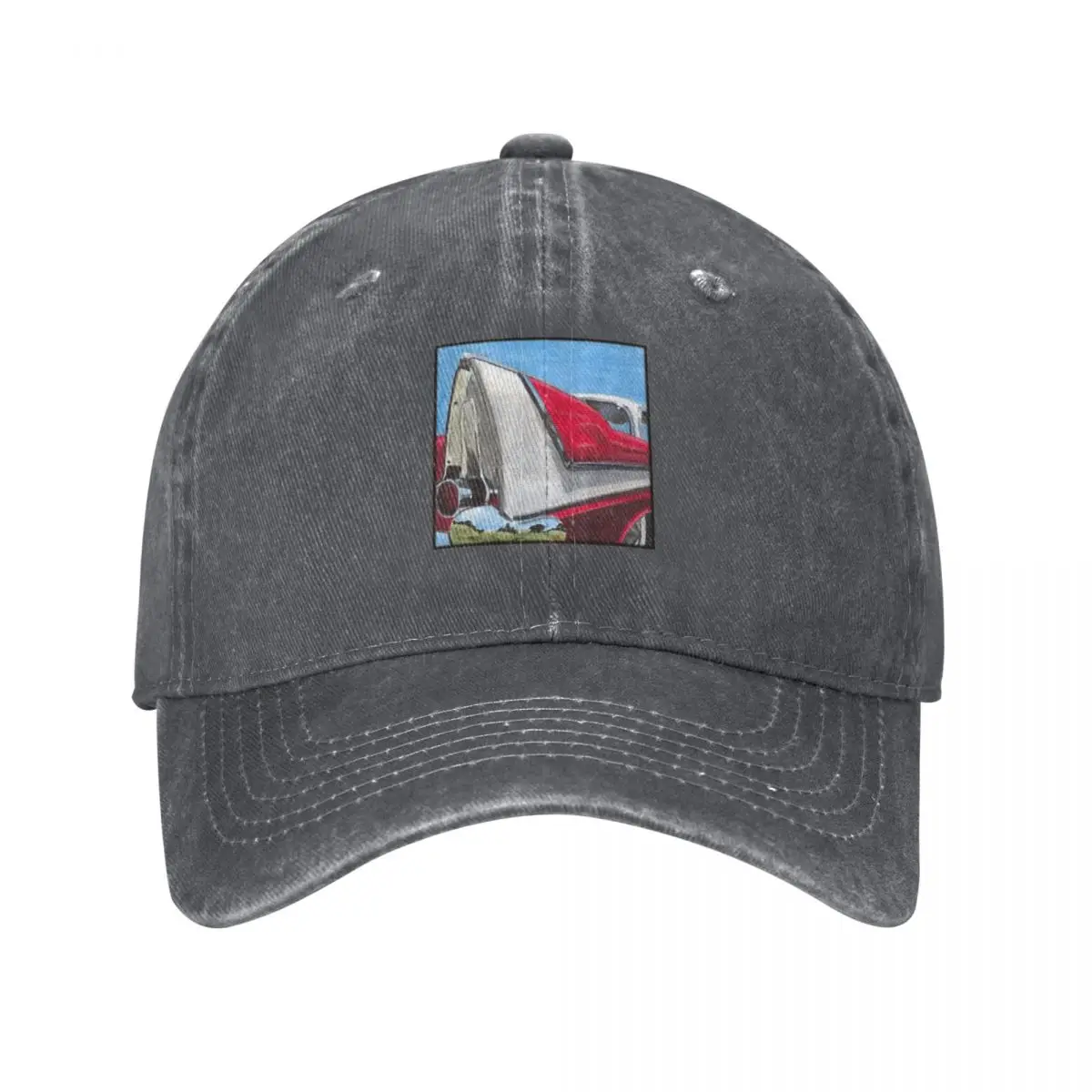 1958 Plymouth Belvedere Tail Fin Baseball Cap party Hat hiking hat Vintage Female Men's