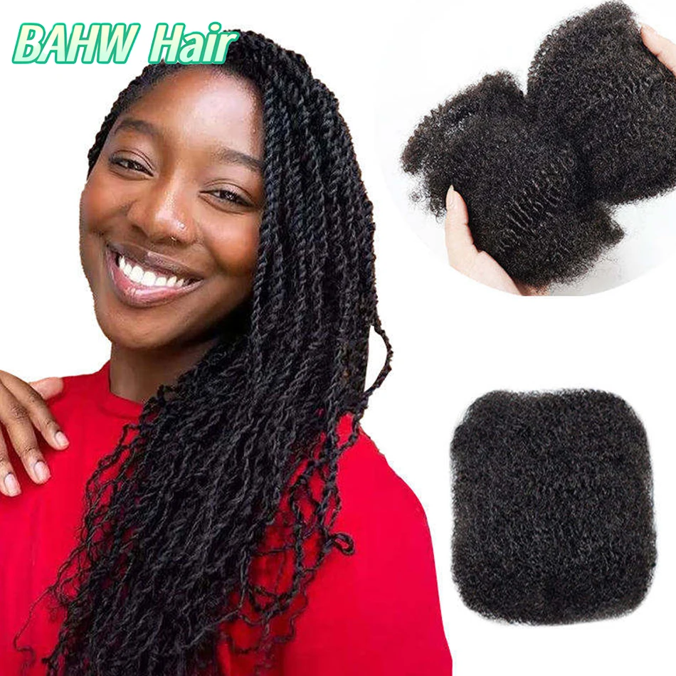 Malaysian Hair Afro Kinky Curly 100% Human Hair Extensions Natural Color Bulk Hair For Braiding No Wefts For Black Women