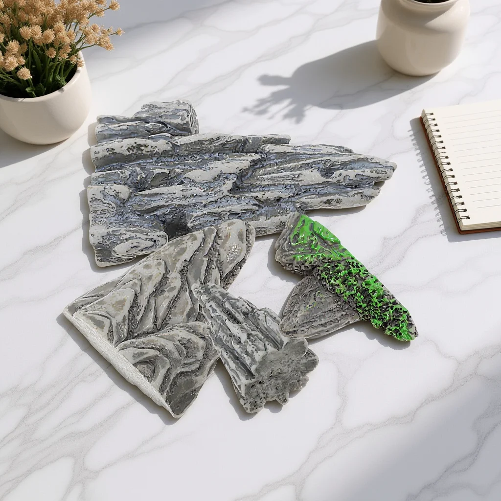 

4Pcs Miniature Rockery Garden Landscape Simulation Decoration Fish Tank Bonsai Micro Rockery Ornament Micro Landscape Adornment