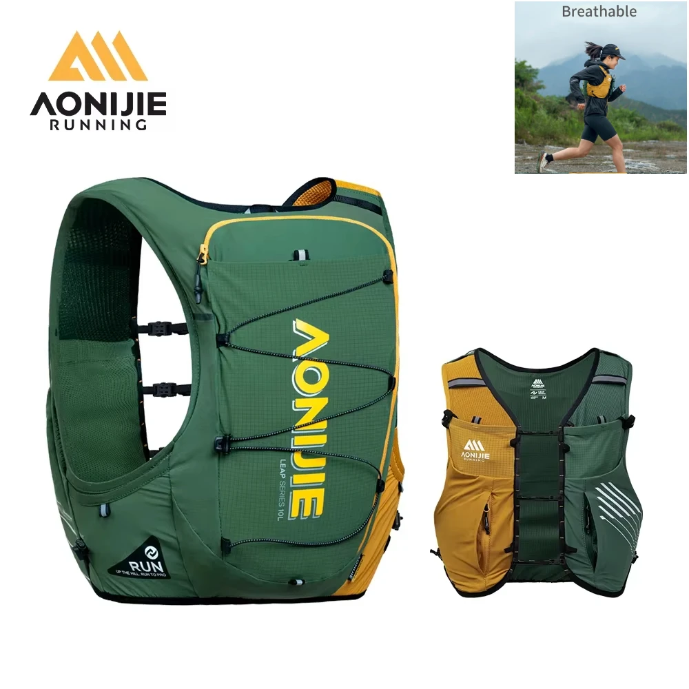

AONIJIE New C9116-10L Hydration Pack Backpack High Capacity Marathoner Running Race Hydration Vest Lightweight for Men and Women