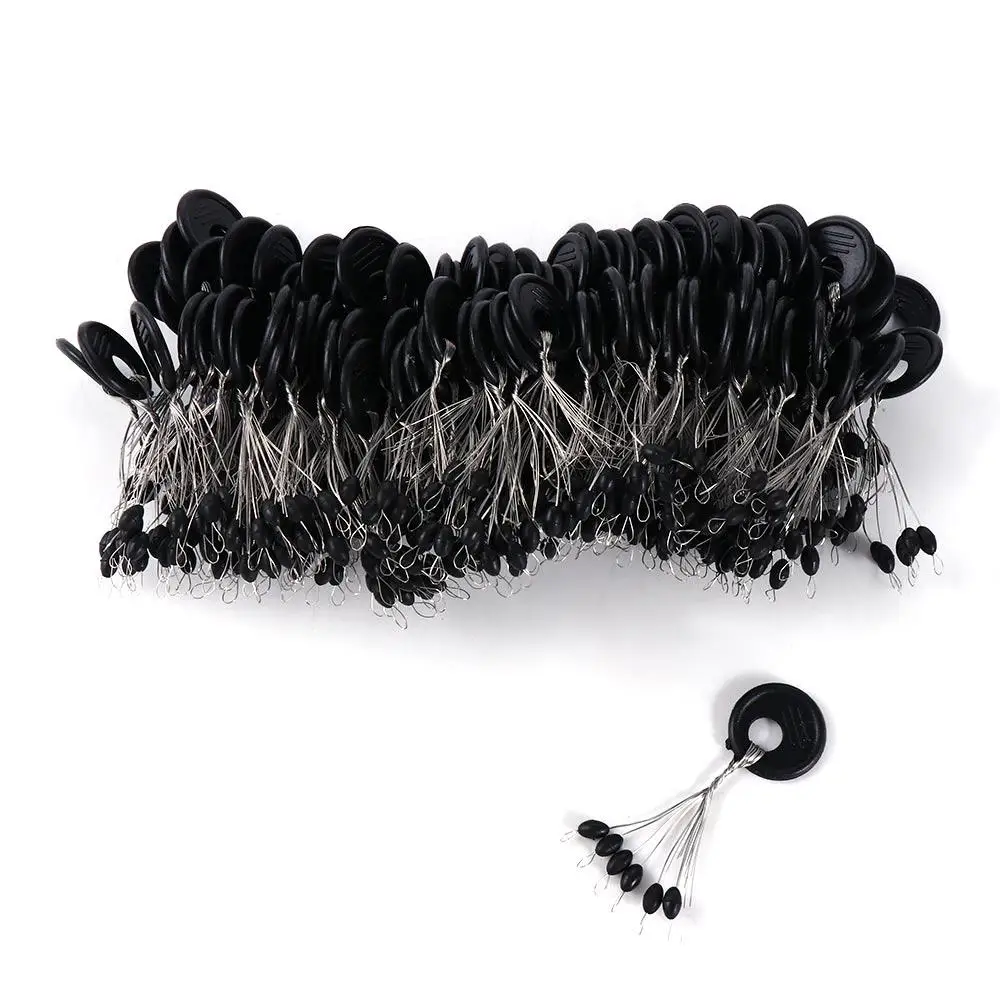 

600Pcs Carp Fishing Oval Stopper Fishing Line Stops Rubber Fishing Space Beans Oval Fishing Float Floating Beans Fishing Bobber