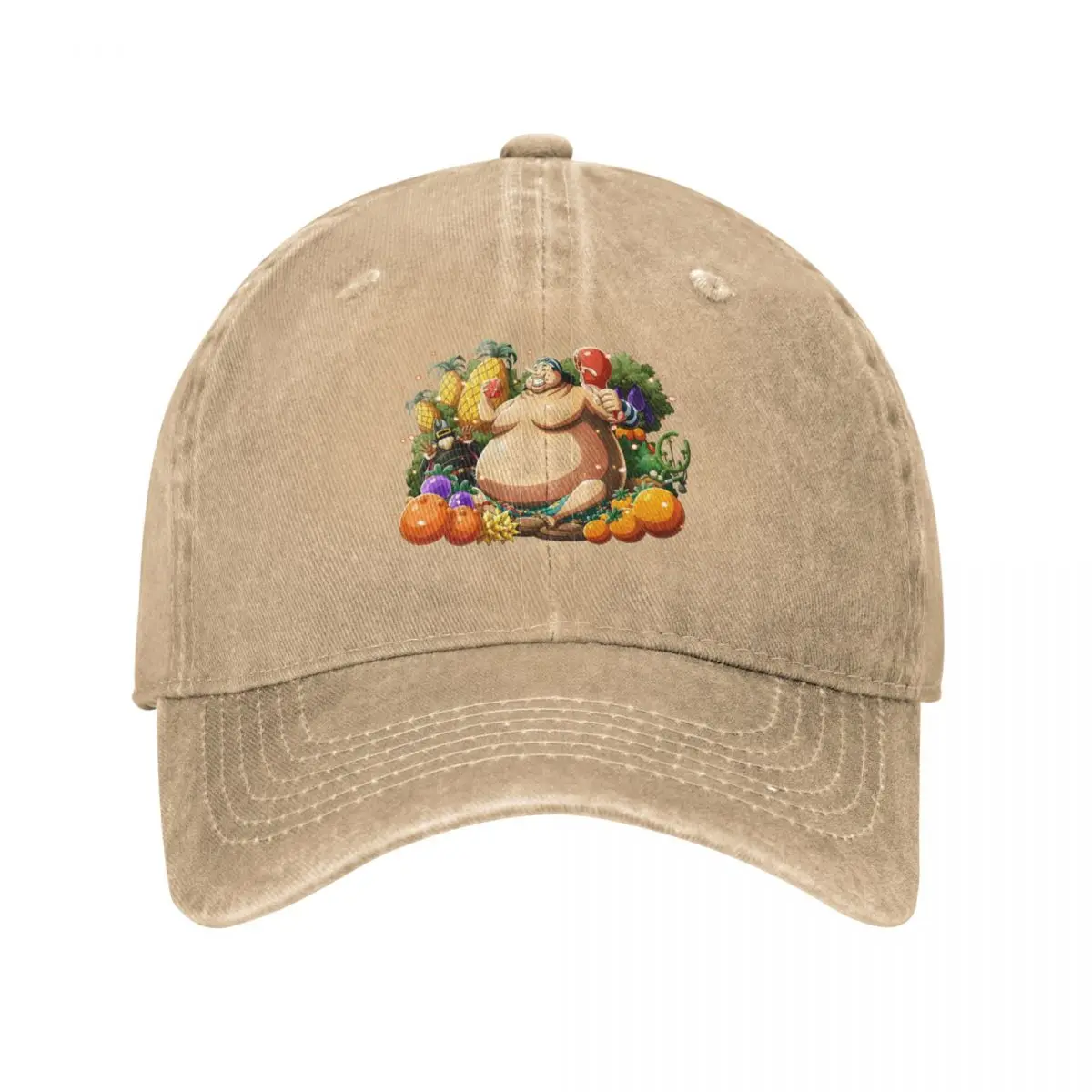 Fat Usopp Eating Food Baseball Cap Streetwear party Hat Men Golf Wear Women's