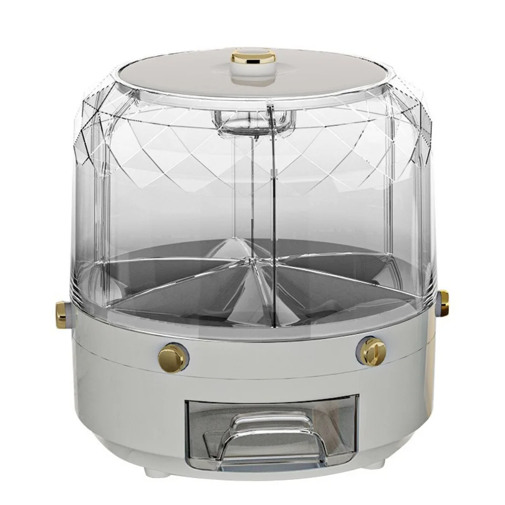 New 360 Degree Rotating Sealed Rice Tank Rice Dispenser Moisture-proof Rice Bucket Mutifunction Food Grade Kitchen Storage Box