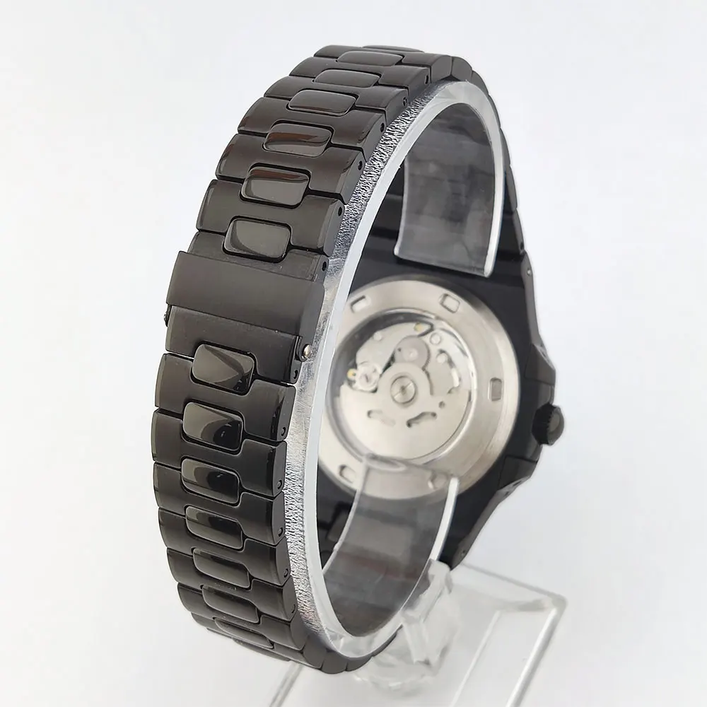 43MM 高級カスタム腕時計 NH35 自動巻き機械式ムーブメント サファイアガラス ステンレススチールストラップ ビジネスウォッチ