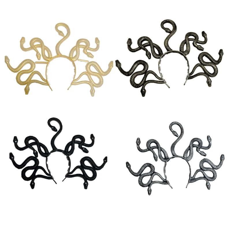 Resin Snake Hair Hoop Snake Cosplay Headband Vintage Medusas Party Prop for Girl Dropship