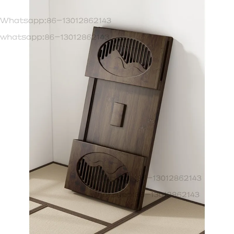 

Foldable table, household bay window table, Chinese tatami coffee table, installation-free portable non-solid wood kang table
