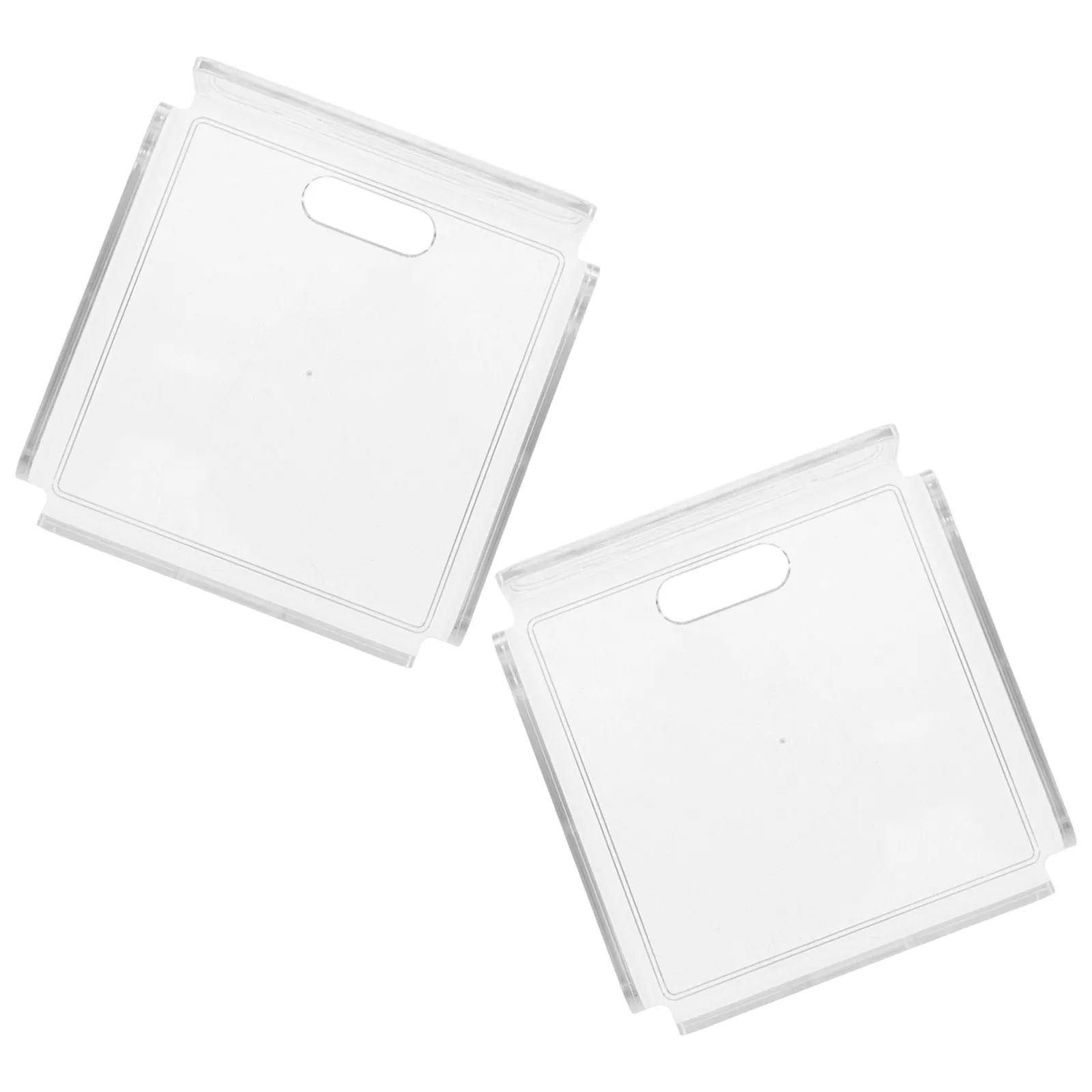 2Pcs Wall Mounted Clear Acrylic Floating Shelf Small Invisible No Drill Shelf for Security Cameras Router Speaker Holder 4x4
