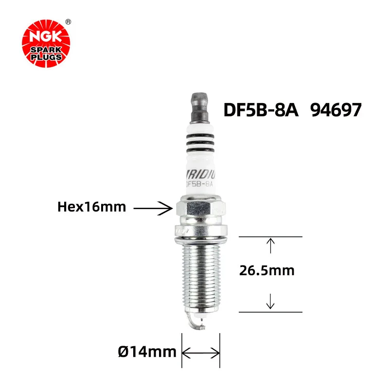 NGK Iridium Platinum Spark Plug DF5B-8A 94697 for Toyota Camry Lexus NX300h