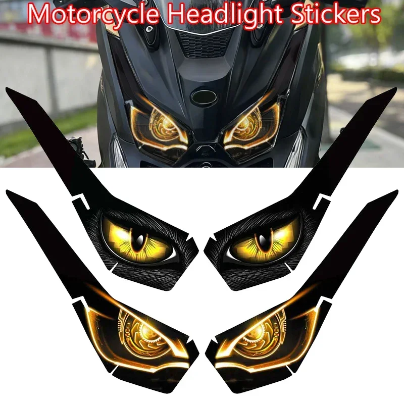For KYMCO XCITING S250 ST250 S350 X350 TDX360 Motorcycle Headlight Stickers Protective Decals Waterproof Head Light Sticker