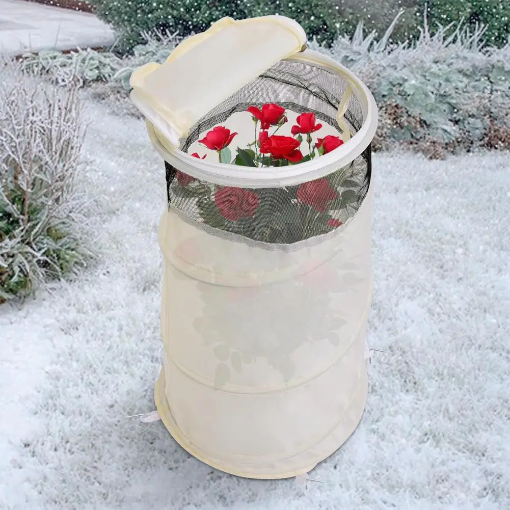 

Plant Frost Protection Cover Fabric With Zipper For Winter Outdoor Shrubs Potted Plants Cold Wind Guard For Garden Potted Plants