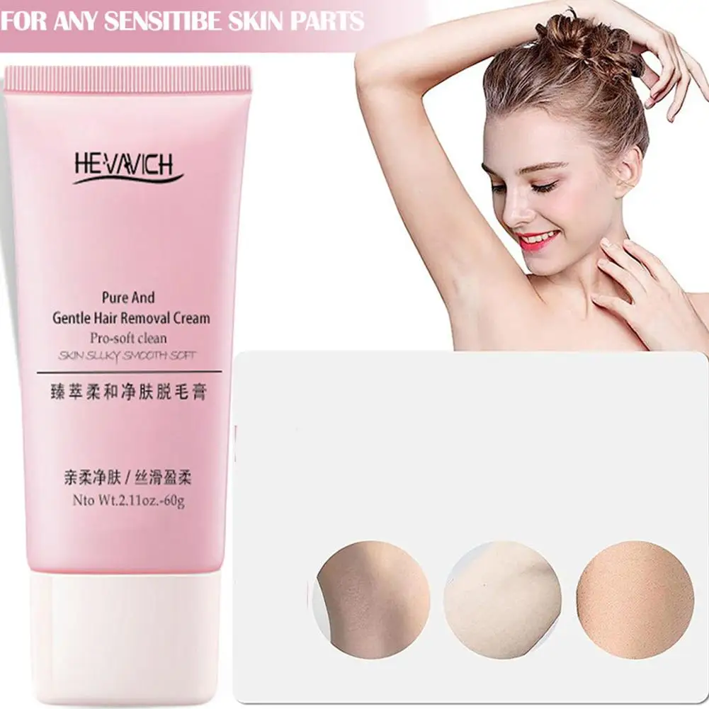 

60g Hair Removal Semi-permanent Painless Hair Remover Depilatory Effective Body Underarm Cream Men Woman Fast K9O9