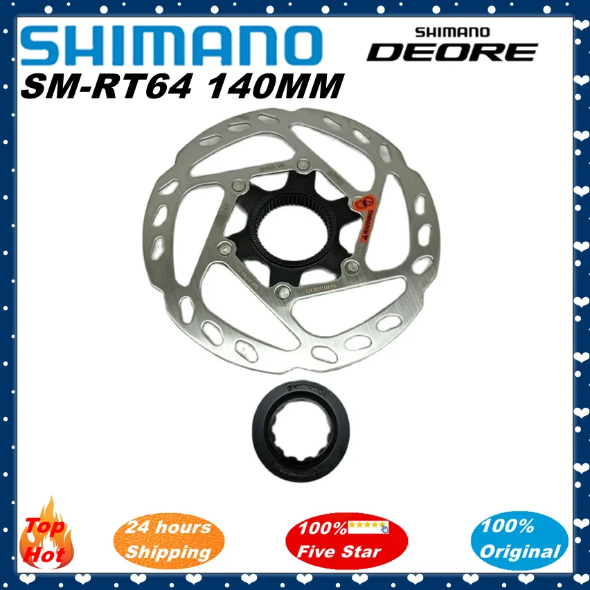 SHIMANO DEORE SM RT64 MTB Brake Disc Center Lock Disc Original Rotor Mountain Bikes Disc 160MM 180MM 203MM Bicycle Parts