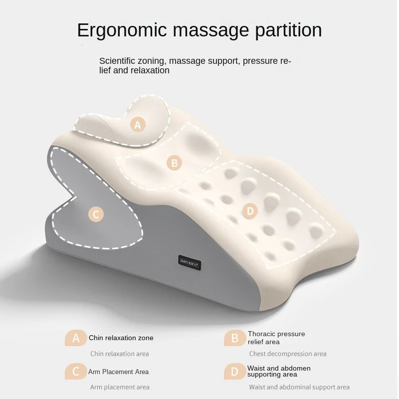Multifunctional Prone Position Lie Pillows Memory Cotton Bed Backrest Pillow Ergonomic Back Pain Relief Bed Sofa Chair