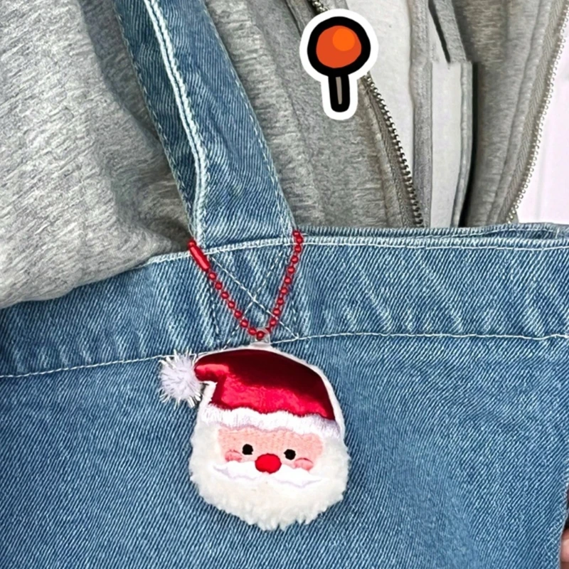 Mini dessin animé Santa jouet à main à main pendentif arbre noël porte-clés jouet livraison directe