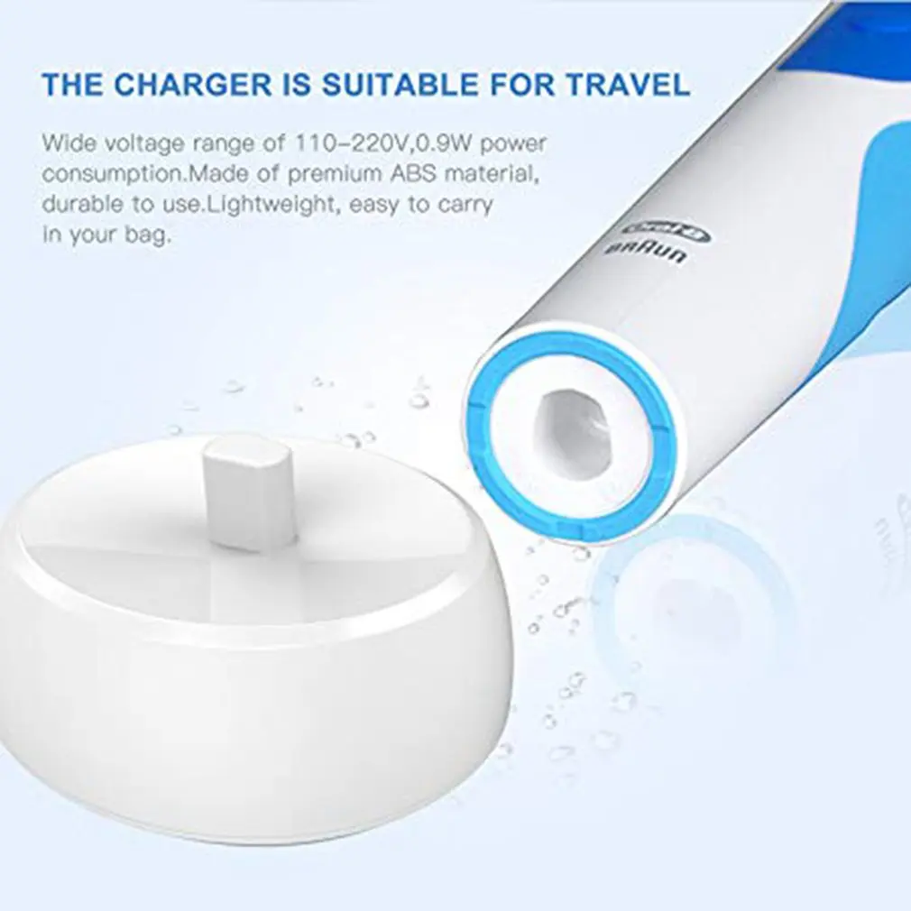 For Oral B Electric Toothbrush Replacement Charger Power Cord Supply Inductive Charging Base Model 3757 Portable Travel Charger