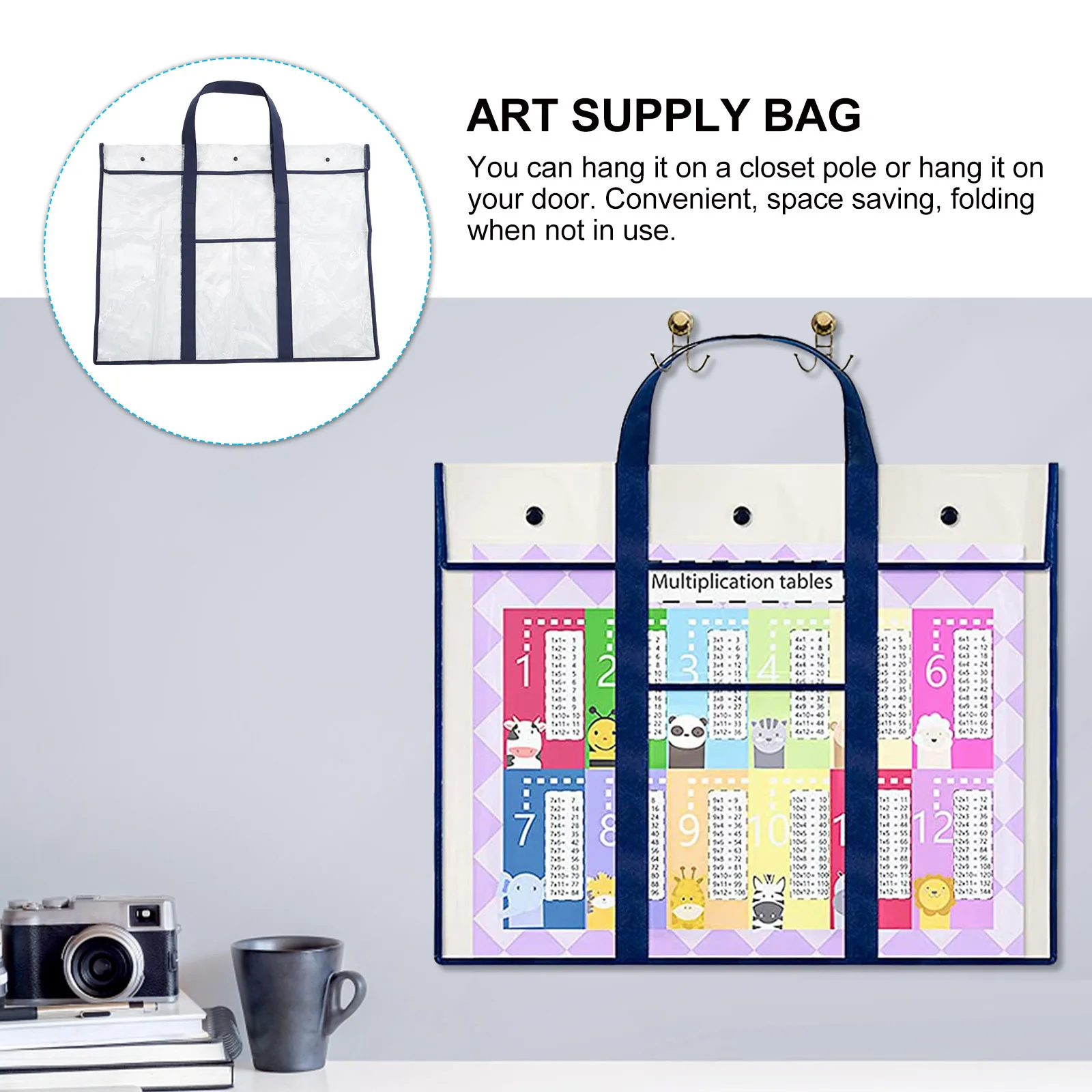 Bolsa para tablero de dibujo, organizador de almacenamiento portátil grande para artistas, carpeta con botón a presión para pintar papel, almacenamiento de carteles, herramienta de dibujo