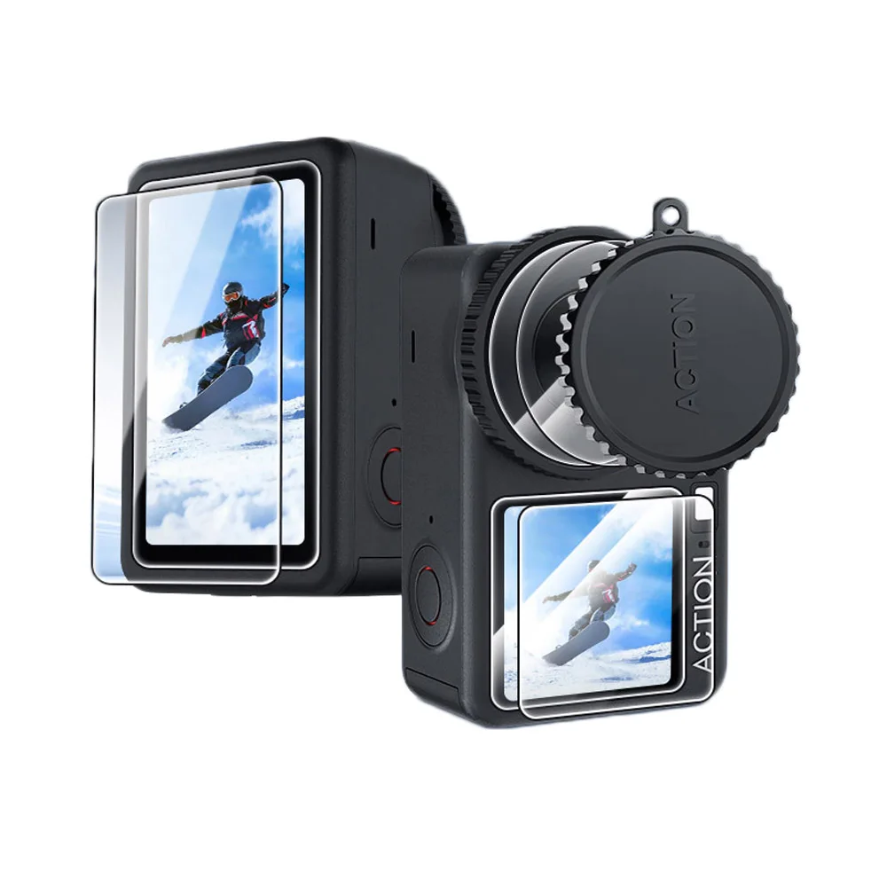 

for DJI Osmo Action 6 HD Tempered Glass Screen Protector 2 Set 99% Light Transmission for Action 6 Camera Accessories