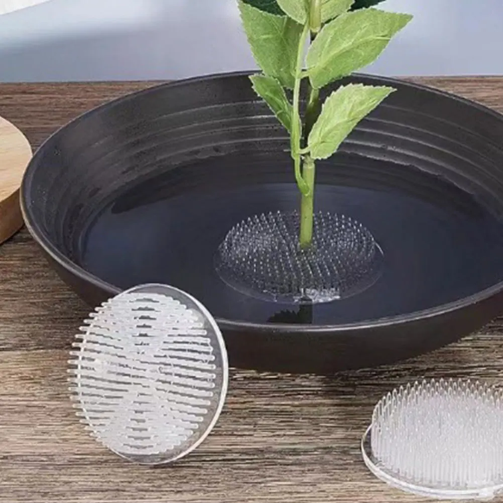 

8pcs Plastic Pin Holder Round Suction Cup Floral Arrangement Tool For Home Wedding Decoration Flower Grid Frog Flower Supplies