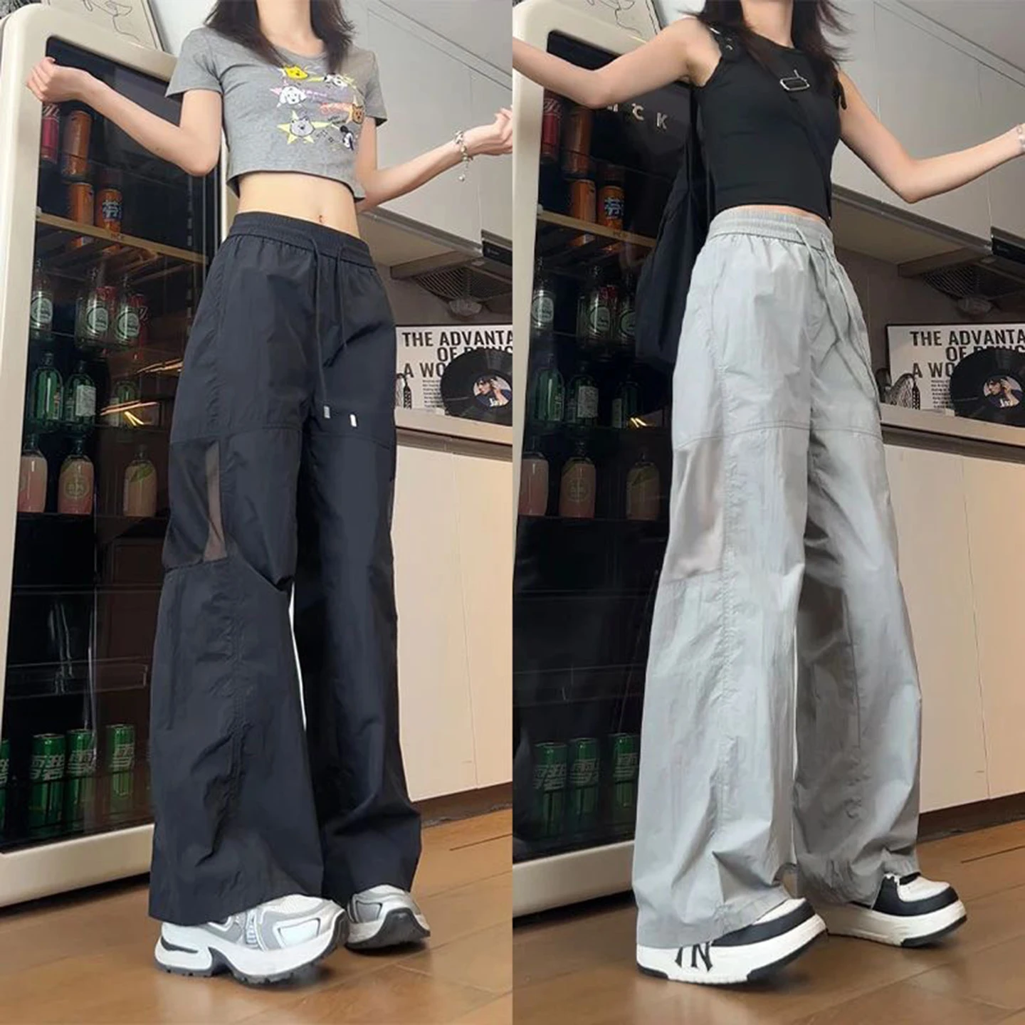 

Women's Sporty Mesh Quick Dry Pants Summer Small Design Sense Outdoor American Mountain Climbing Fleece Leggings Casual Pants