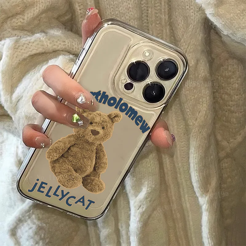 Cartoon Teddy Bear Soft TPU Case For Xiaomi Redmi Note 11 12 Pro Plus Turbo 10 9 8 7 Pro 12S 11S 10S 9S 9T 12C 10C 9A 9C Cover