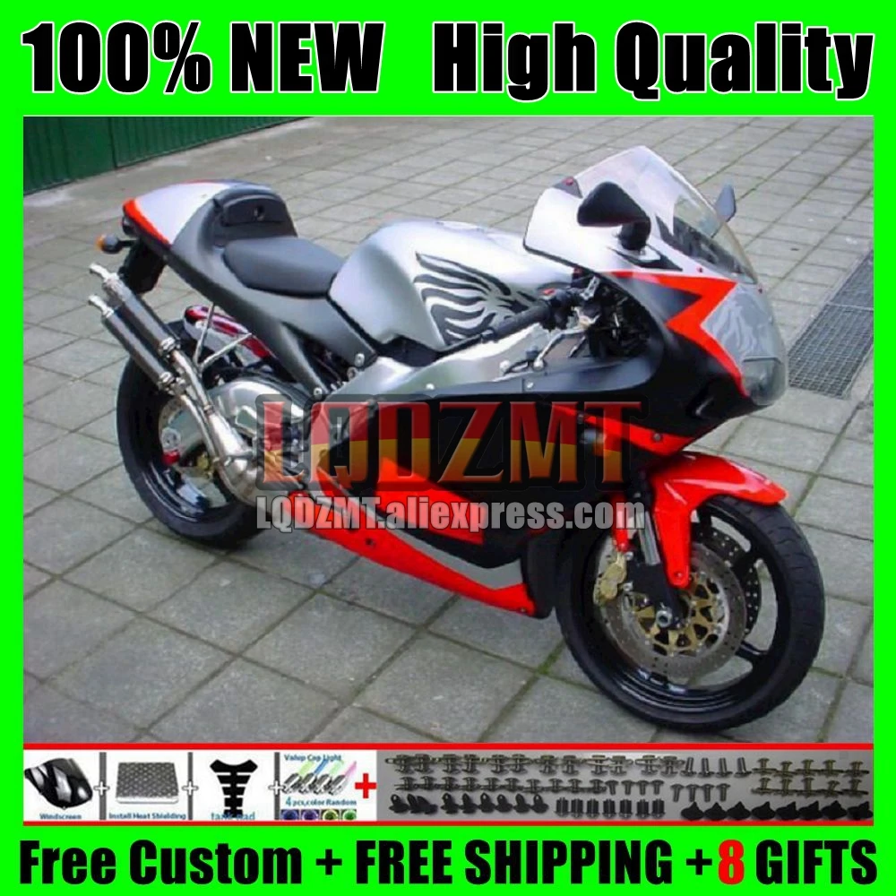 RS250RR For Aprilia RS 250 RS-250 RS250 RR 98 99 00 01 Black Silver 02 03 113No.41 RSV250 1998 1999 2000 2001 2002 2003 Fairing