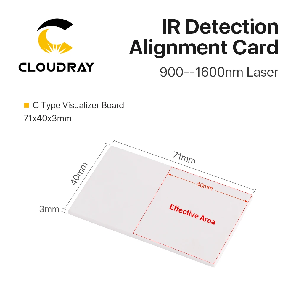 Cloudray IR Detection Alignment Card 900-1600nm Fiber Calibrator Ceramic Plate Infrared Dimmer Visualizer for Some Laser Machine