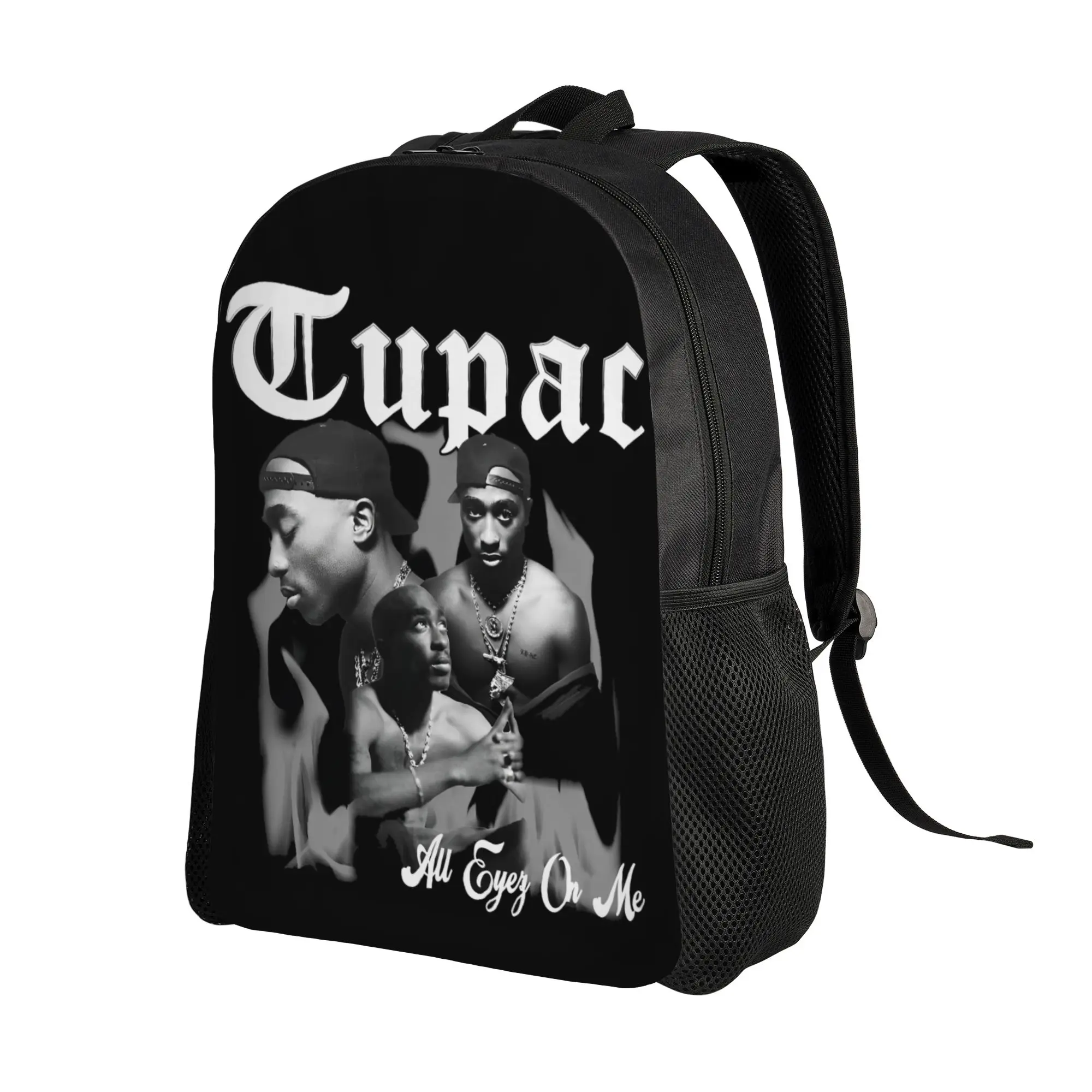 Popular Rapper 2pac Backpack for Men Women Cool High School Hiking Travel Daypack Tupac College Canvas Bags Gift