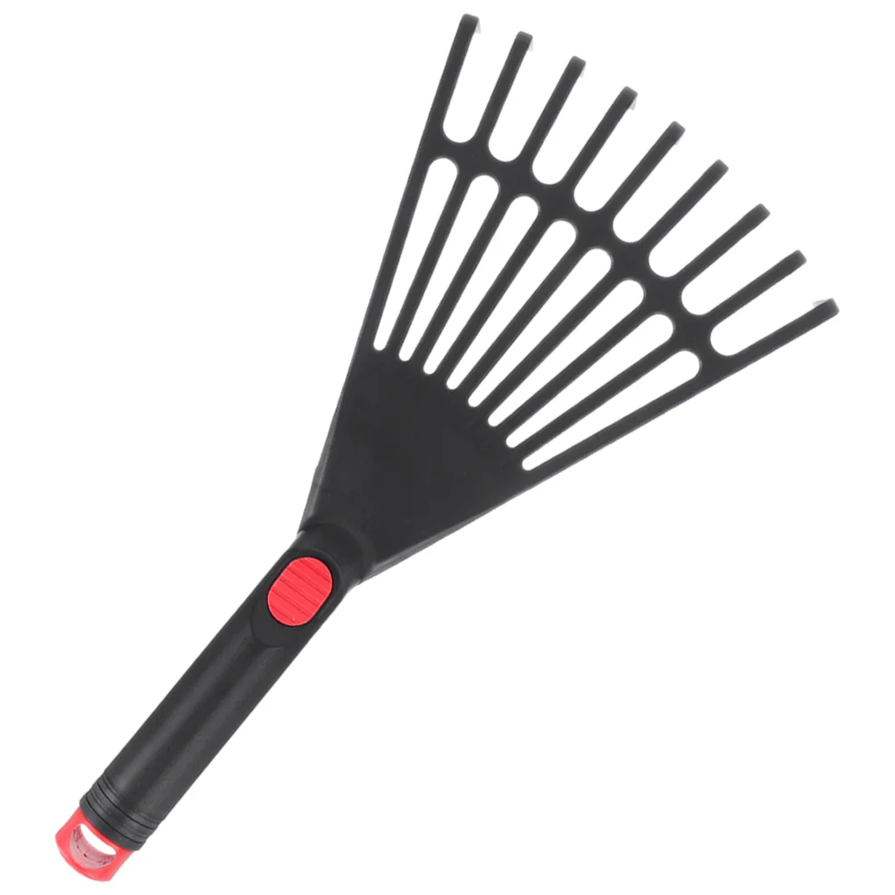 s Premium Material Garden Rake for Leaf Removing Sturdy Small Plastic Handle Smooth Safe Use Flower Bed Outdoor