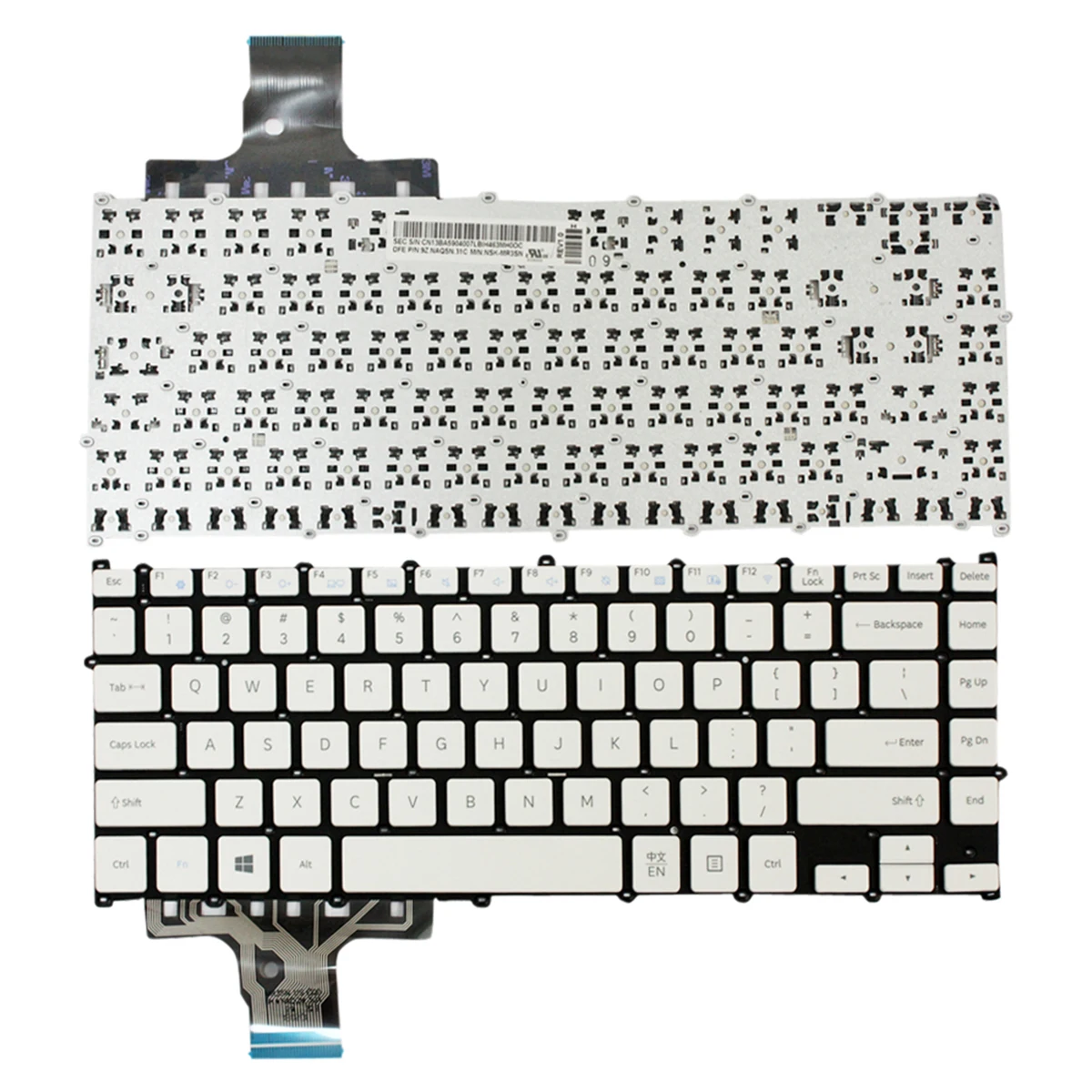 

For Samsung NP 110S1J NP110S1J Silver US Laptop Keyboard 9Z.NAQSN.31C NSK-MR3SN