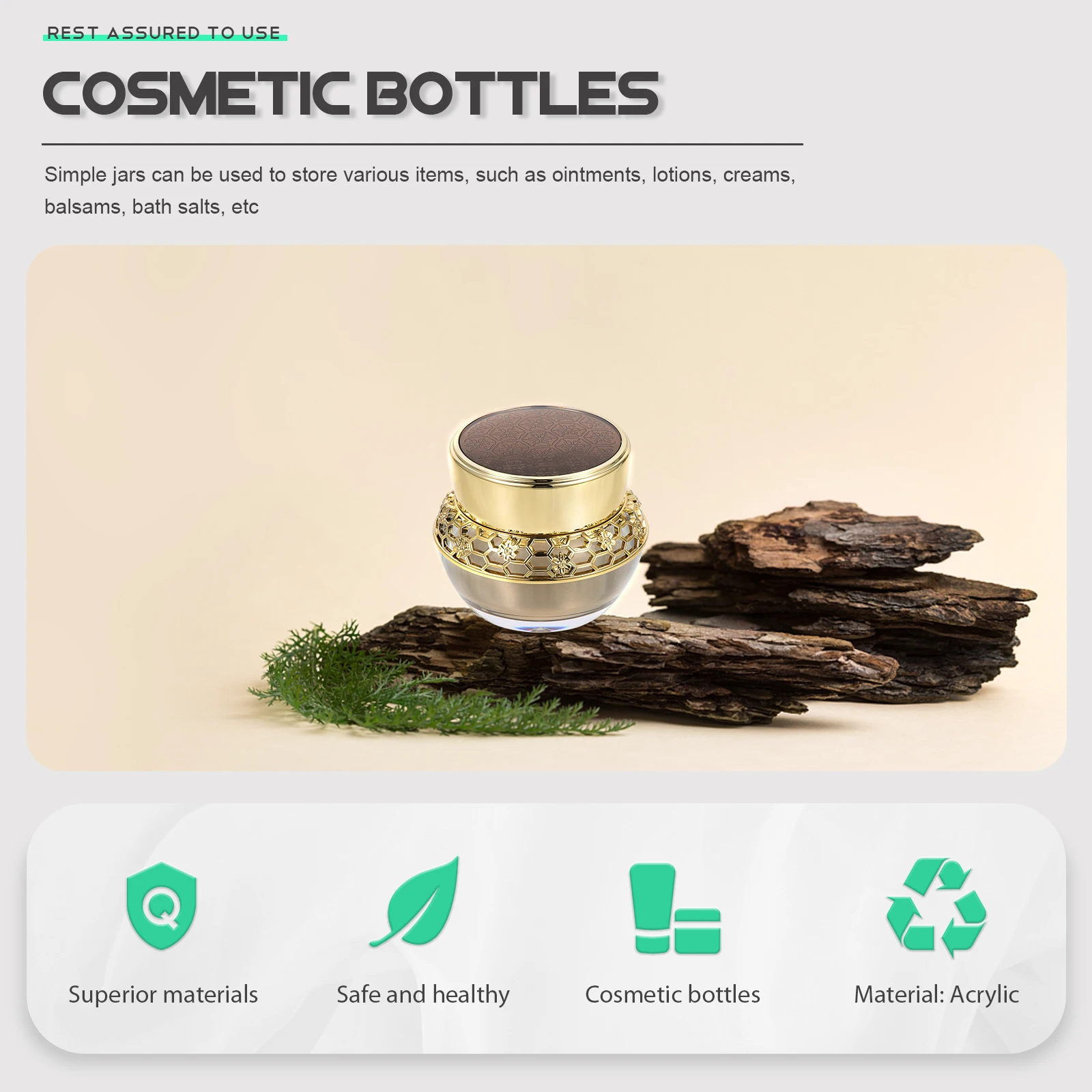 

Cream Bottle Container for Makeup Empty Dispenser Moisturizer Travel Small Face