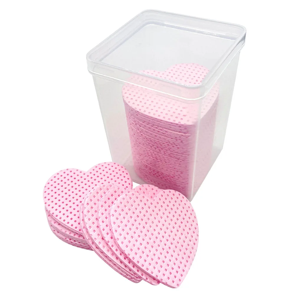 Lingettes en papier avec dissolvant de colle pour cils, lingettes pour la bouche de la bouteille de colle, tampons de nettoyage pour extension de