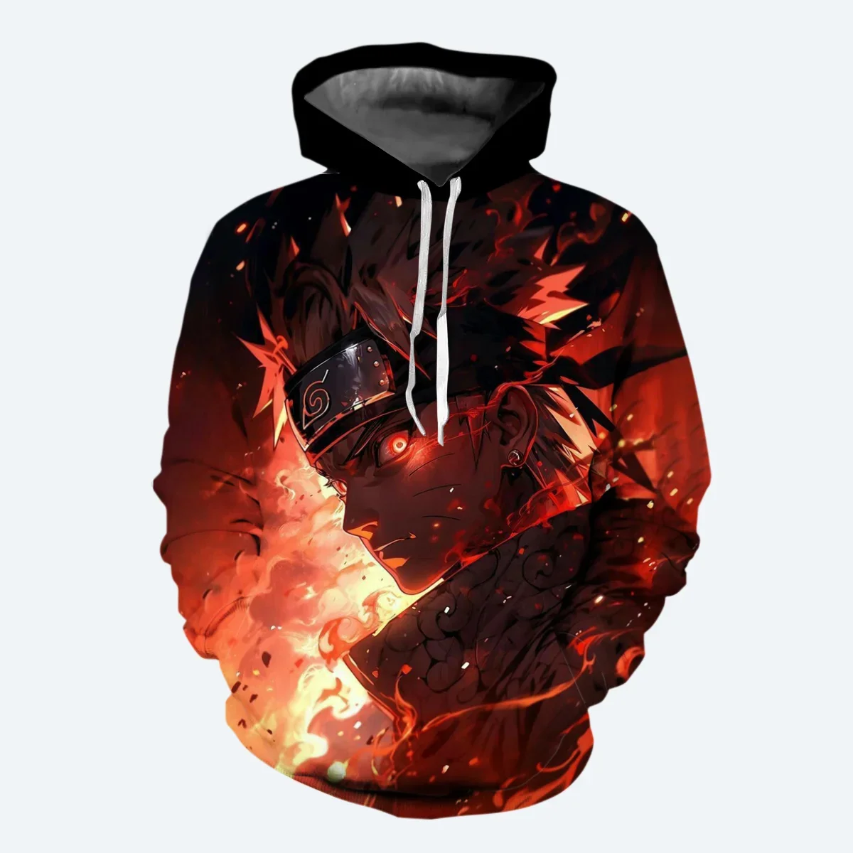 

2025 New Japanese Anime Men's Hoodies Naruto 3D Printed Pullover Fashion Street Style Daily Casual Oversized Men Sweatshirts