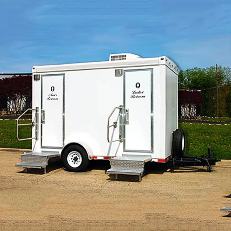Lightweight Prefabricated Mobile Restroom Trailer, Professional Portable Toilet With Shower Cabin