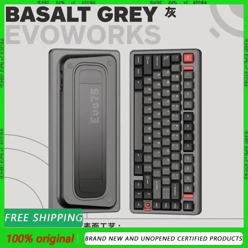 คีย์บอร์ดเกมมิ่ง EvoWorks EVO75 แบบกลไก 3 โหมดไร้สาย ฟังก์ชัน Hot Swap ถอดประกอบได้อย่างรวดเร็ว คีย์บอร์ดอะลูมิเนียม QMK/VIA