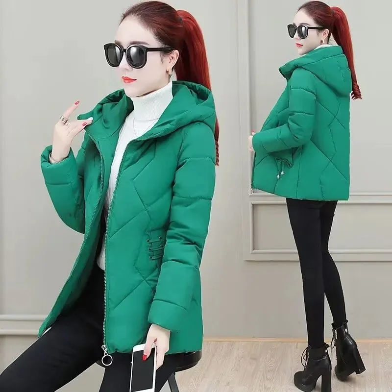 Parkasผู้หญิงเสื้อแจ็คเก็ตฤดูใบไม้ร่วงฤดูหนาวWarm Puffer Jacket Hooded Harajuku Outwearหลวมเสื้อกั๊กเกาหลีฤดูใบไม้ร่วง 2025 ใหม่