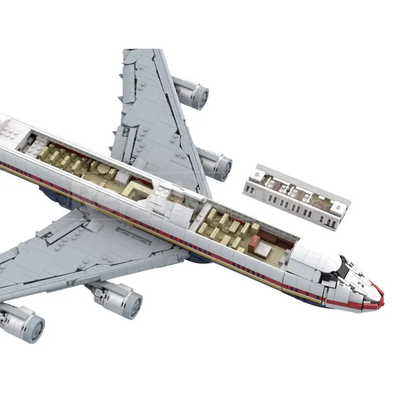 MOC 267018 Neues Air Force One VC 25B Flugzeugmodell Bausteine Kleine Partikel Heimische Bausteine Spielzeug Ausstellungsdekoration Geschenke – Detail 6