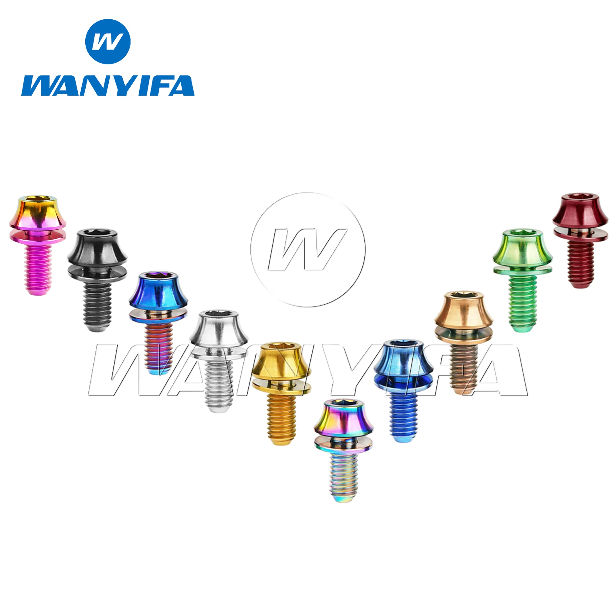 Wanyifa Titanium Bolt M5X12Mm Bicycle Water Bottle Cage Fixing Hex Screw with Washer for Road Mountain Bike
