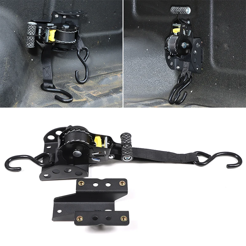 1 قطعة مجموعة الكربون الصلب الأسود لفورد رينجر 2023 + صندوق بضائع السيارة تحديد حزام السقاطة المشدود تعديل السيارات الملحقات #2