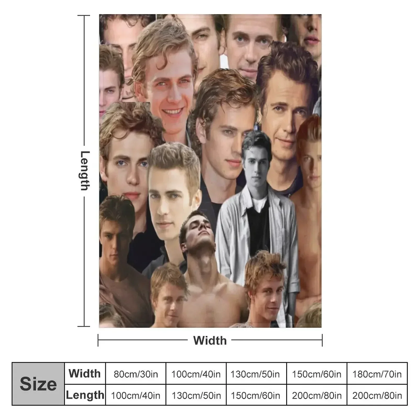 Hayden Christensen Collage Throw Blanket Quilt Decorative Sofa Bed Fashionable Custom Single Extra Large Throw Blankets