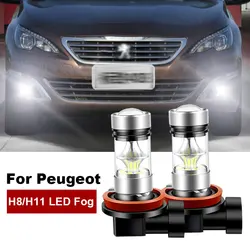 2x For Peugeot 408 2010-2016,  For Peugeot 4008 2012-2013 LED H8 H11 Fog Light Bulb Car DRL Lamp 6000K 12V 4800LM