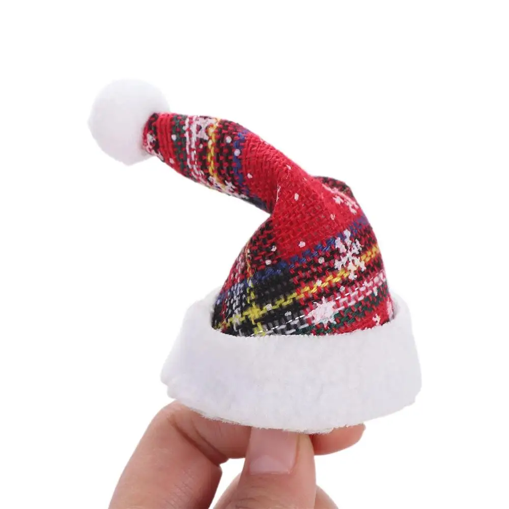 Decorative Christmas Pet Hat Adjustable Red/Green Xmas Cat Santa Hat with Drawstring Cloth Puppy Christmas Hat New Year