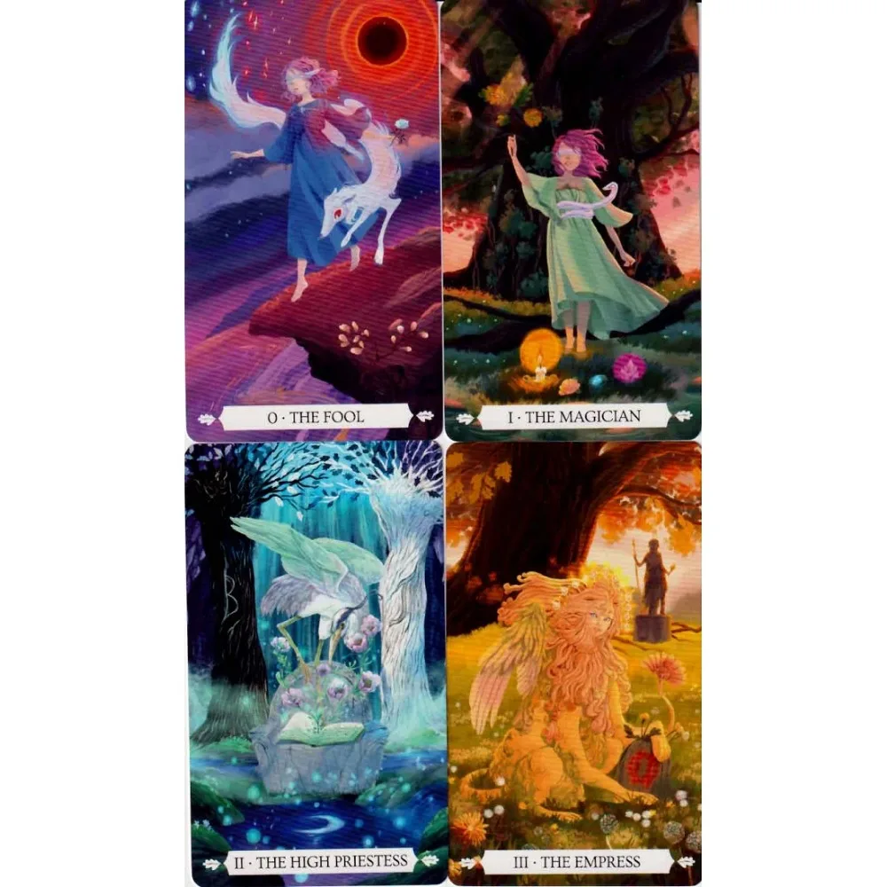 Meşe Tarot 10.3*6cm altında, anlatı Tarot güverte gerçek ve gerçek dışı, gerçek ve kurgu 78 adet kartları karıştırır