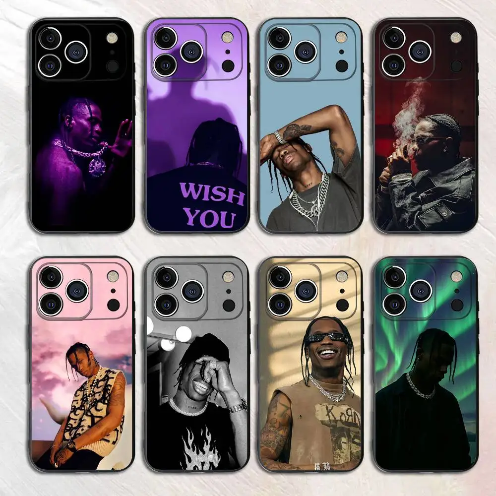 

Singer T-Travis S-Scott Silicone Soft Phone Case For iPhone17,16,15,14,13,12,11 Pro Max Plus mini XS XR SE Cover