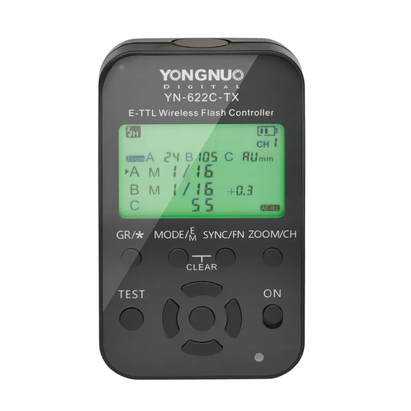 

YONGNUO YN622C-TX YN622C TX 7-канальный E-TTL беспроводной флэш-радиоконтроллер триггер для Canon DSLR/YN622C/YN622C II