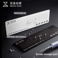 QIANLI MEGA-IDEA Universal Magnetic Repair Screws Storage Pad with Double Side Mobile Phone Maintenance Parts Organizer