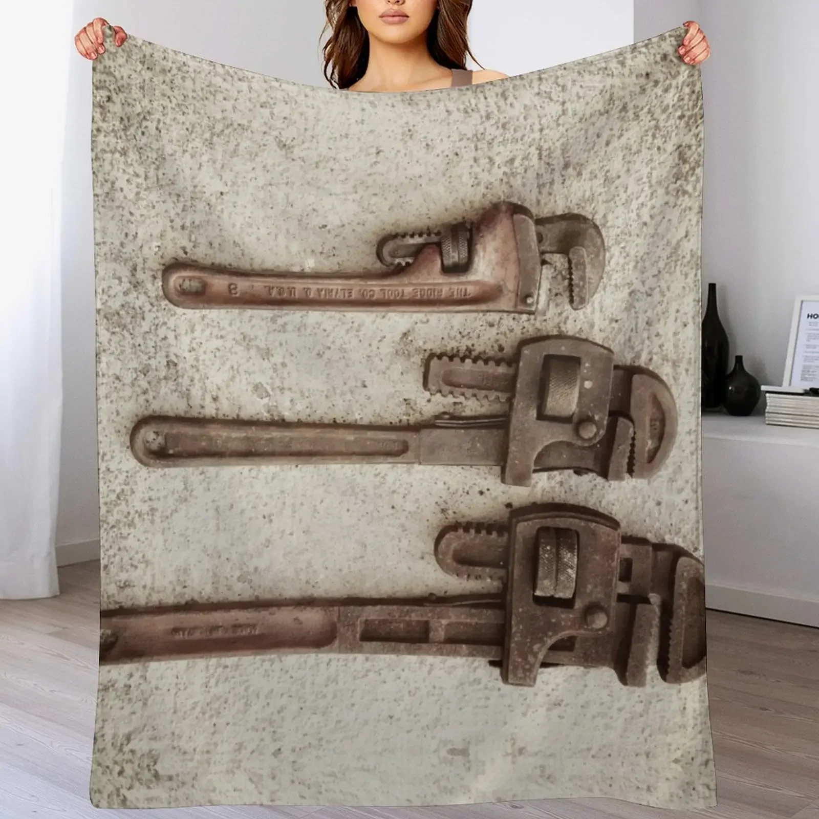 

Pipe Wrench Trio Throw Blanket Versatile Cozy Throw Blanket for All Occasions